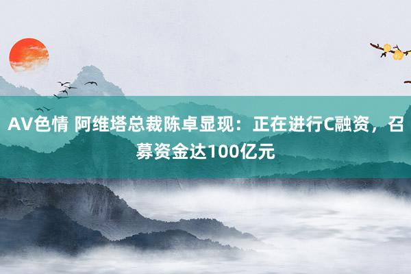 AV色情 阿维塔总裁陈卓显现：正在进行C融资，召募资金达100亿元