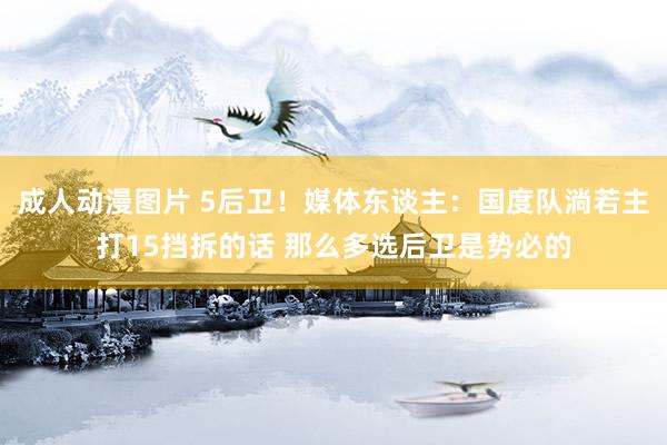 成人动漫图片 5后卫！媒体东谈主：国度队淌若主打15挡拆的话 那么多选后卫是势必的
