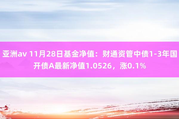 亚洲av 11月28日基金净值：财通资管中债1-3年国开债A最新净值1.0526，涨0.1%