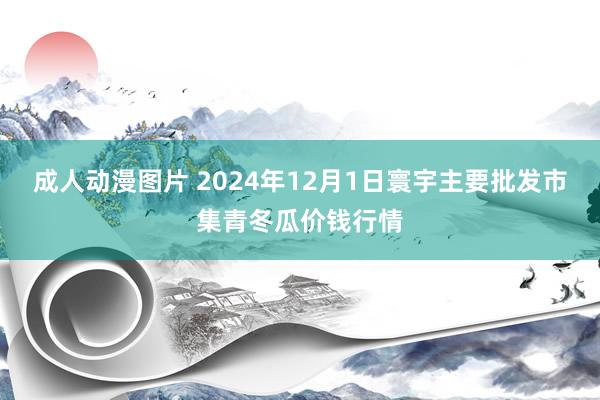 成人动漫图片 2024年12月1日寰宇主要批发市集青冬瓜价钱行情
