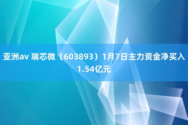亚洲av 瑞芯微（603893）1月7日主力资金净买入1.54亿元