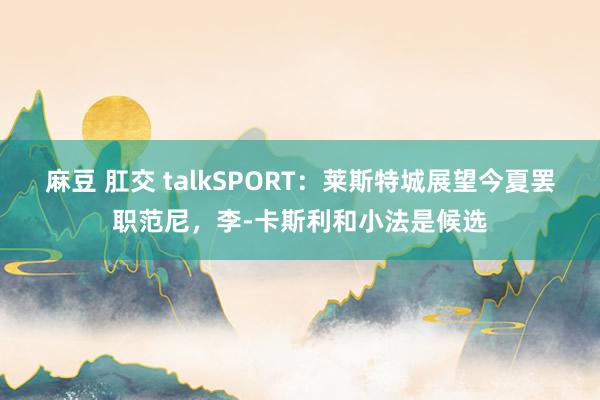 麻豆 肛交 talkSPORT：莱斯特城展望今夏罢职范尼，李-卡斯利和小法是候选